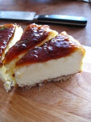 Beer Jelly Glazed Cheesecake